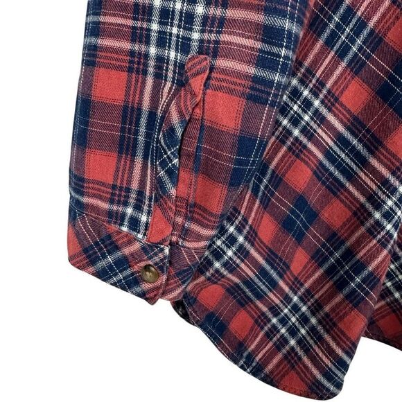 J. Jill Denim Tunic Length Flannel Shirt size medium - Picture 3 of 7